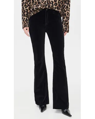 rag & bone Dahlia Velvet フルフレアパンツ ブラックベルベット 25 - サムネイル2