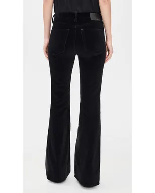 rag & bone Dahlia Velvet フルフレアパンツ ブラックベルベット 25 - サムネイル3