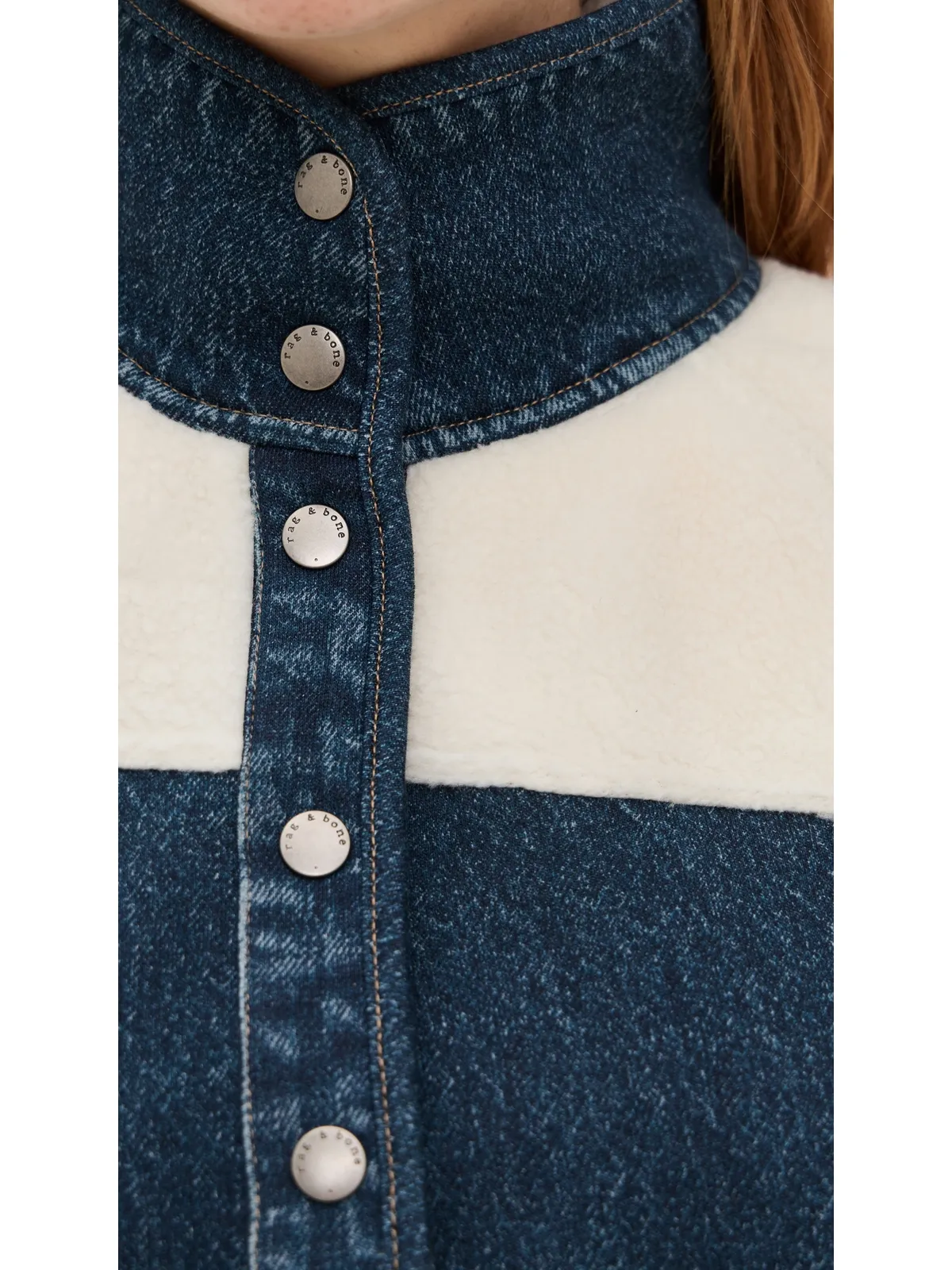 rag & bone RB ミラマー フリース シェルパ ポポーバー アルムダ M - 画像6