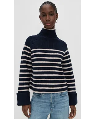 rag & bone Ilaria ストライプ タートルネック ネイビー M - サムネイル2