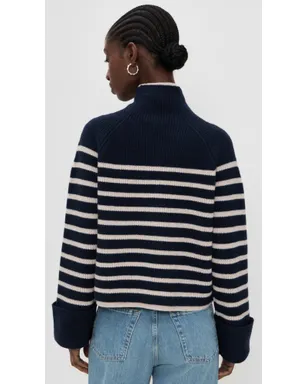 rag & bone Ilaria ストライプ タートルネック ネイビー M - サムネイル4