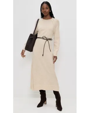 rag & bone ローレン ロング ベルト付きドレス アイボリー - サムネイル5