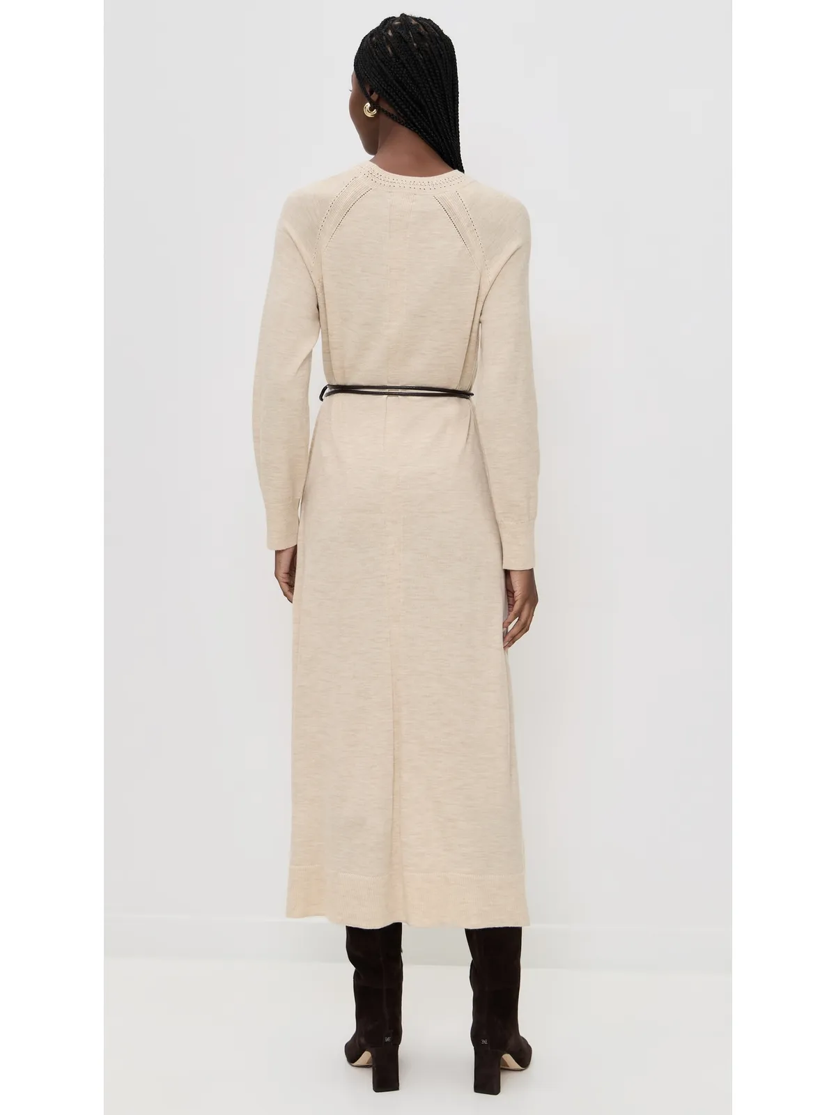 rag & bone ローレン ロング ベルト付きドレス アイボリー - 画像3