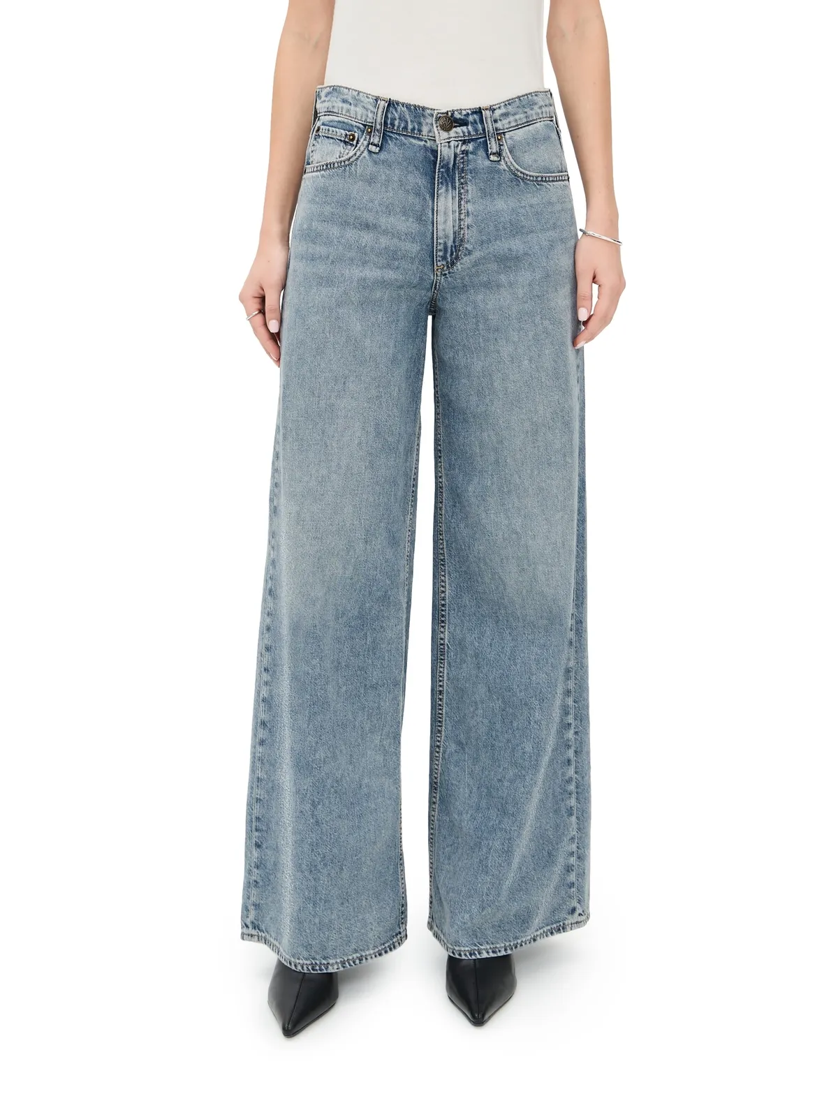 rag & bone フェザーウェイト ソフィー フルワイドパンツ - 画像1