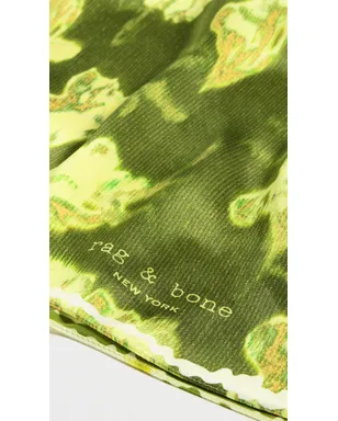 ビンテージ rag & bone キット・シルク バンダナ スカーフ ライム ワンサイズ - サムネイル5