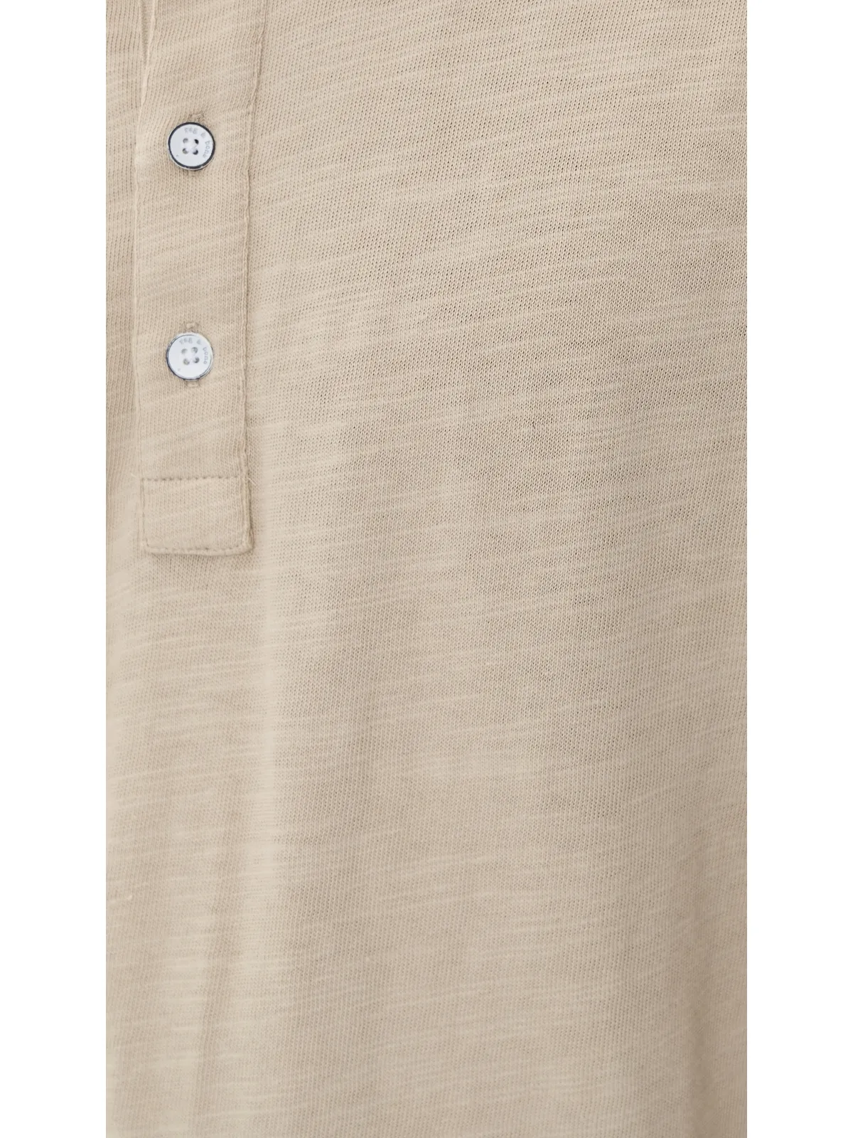 rag & bone Classic Flame 半袖ヘンリーネックTシャツ タウペ M - 画像6