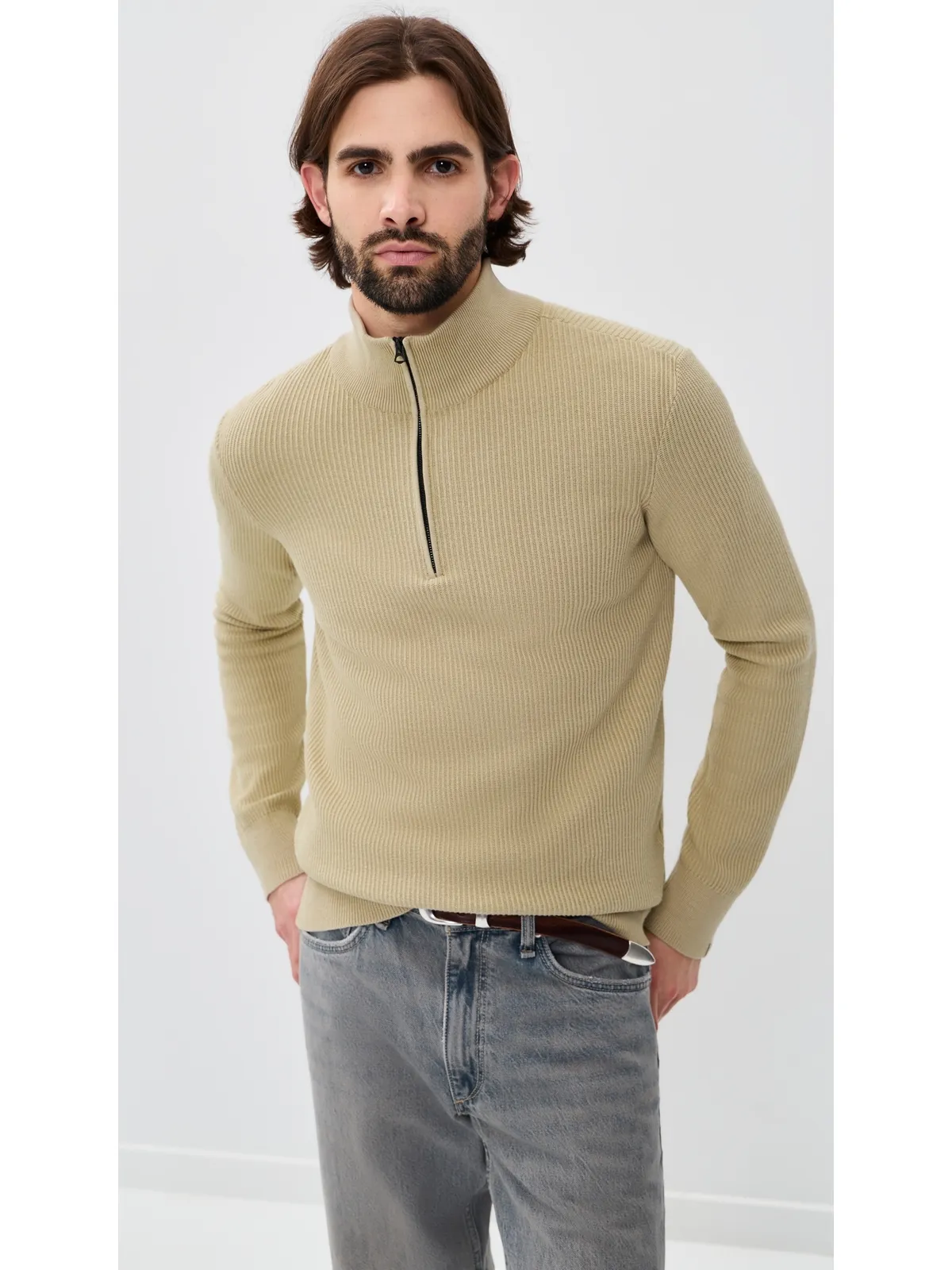 rag & bone Caden ウォッシュ加工 クォータージップ プルオーバー - 画像2