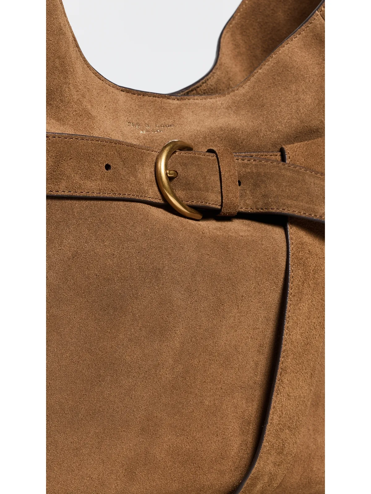 rag & bone レキシントン スエード バケットバッグ ゴールデンブラウン - 画像5