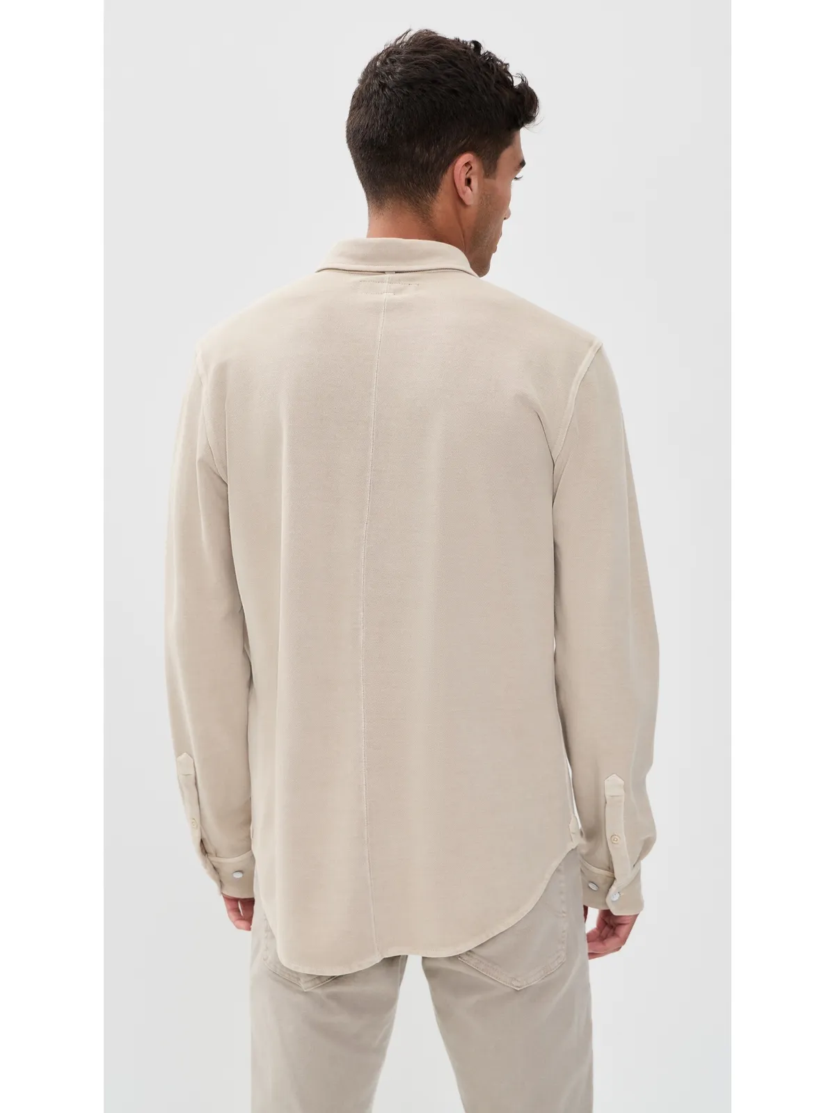 rag & bone ガーメントダイオックスフォードシャツ タウペ - 画像3