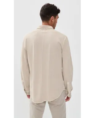 rag & bone ガーメントダイオックスフォードシャツ タウペ - サムネイル3