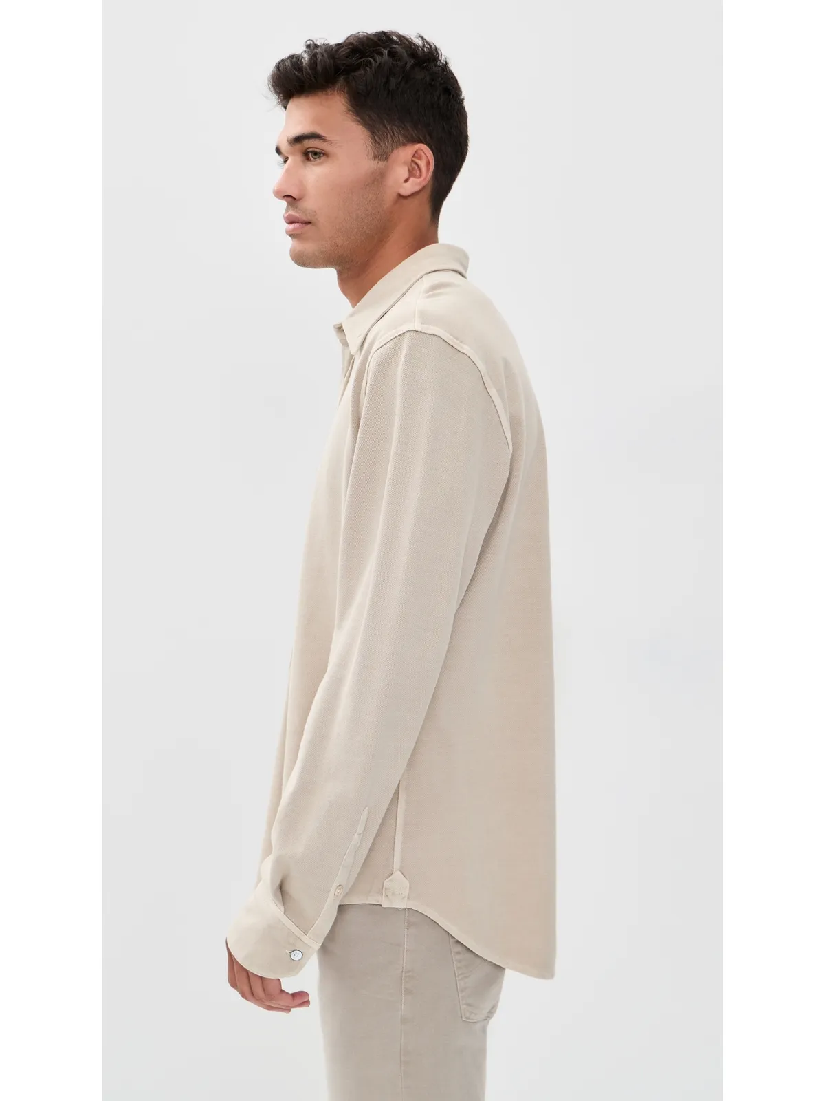 rag & bone ガーメントダイオックスフォードシャツ タウペ - 画像4