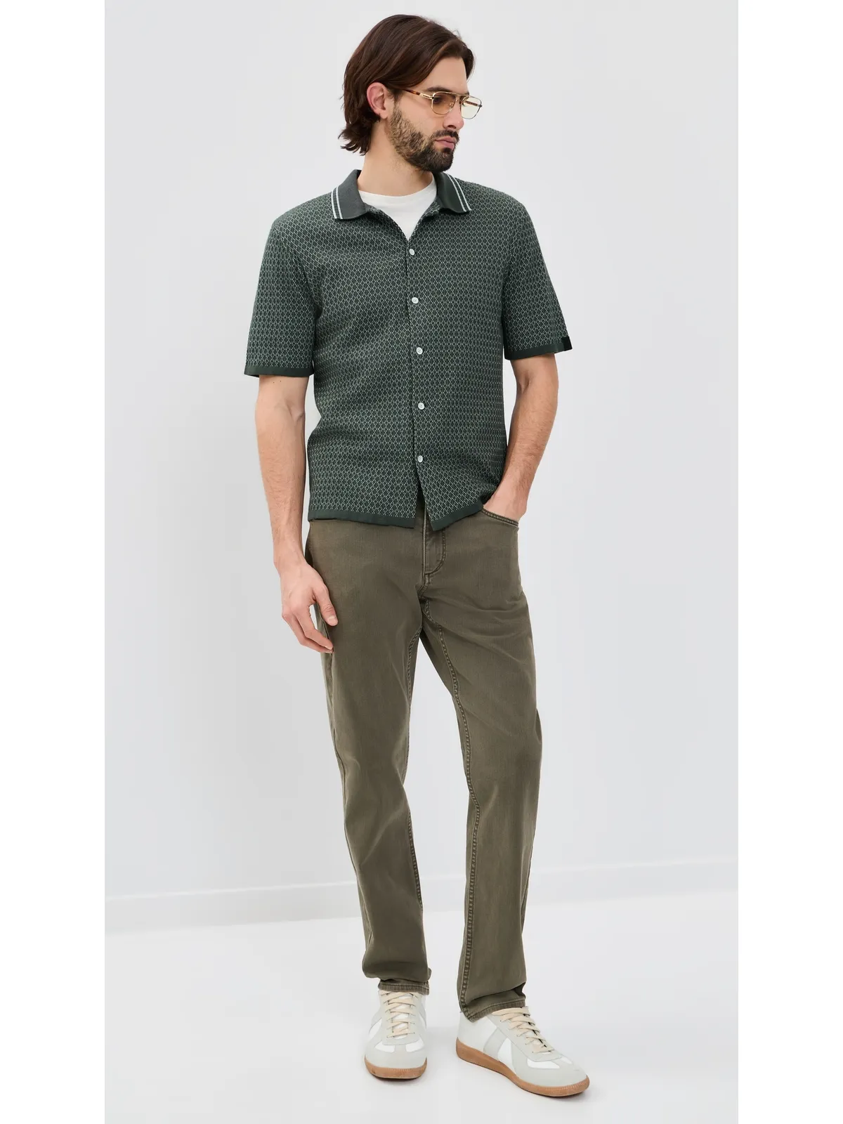 rag & bone Harvey クロスステッチ キャンプシャツ Chgr M - 画像5