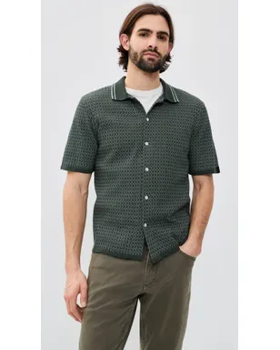 rag & bone Harvey クロスステッチ キャンプシャツ Chgr M - サムネイル2