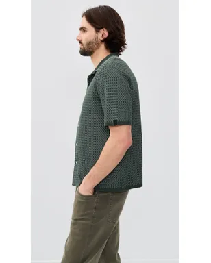 rag & bone Harvey クロスステッチ キャンプシャツ Chgr M - サムネイル4