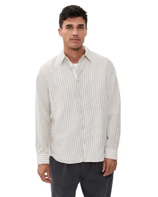 rag & bone Finch ロングスリーブ リネン ストライプ シャツ - サムネイル1
