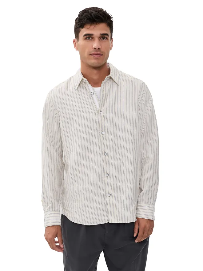 Rag & Bone rag & bone Finch ロングスリーブ リネン ストライプ シャツの商品画像
