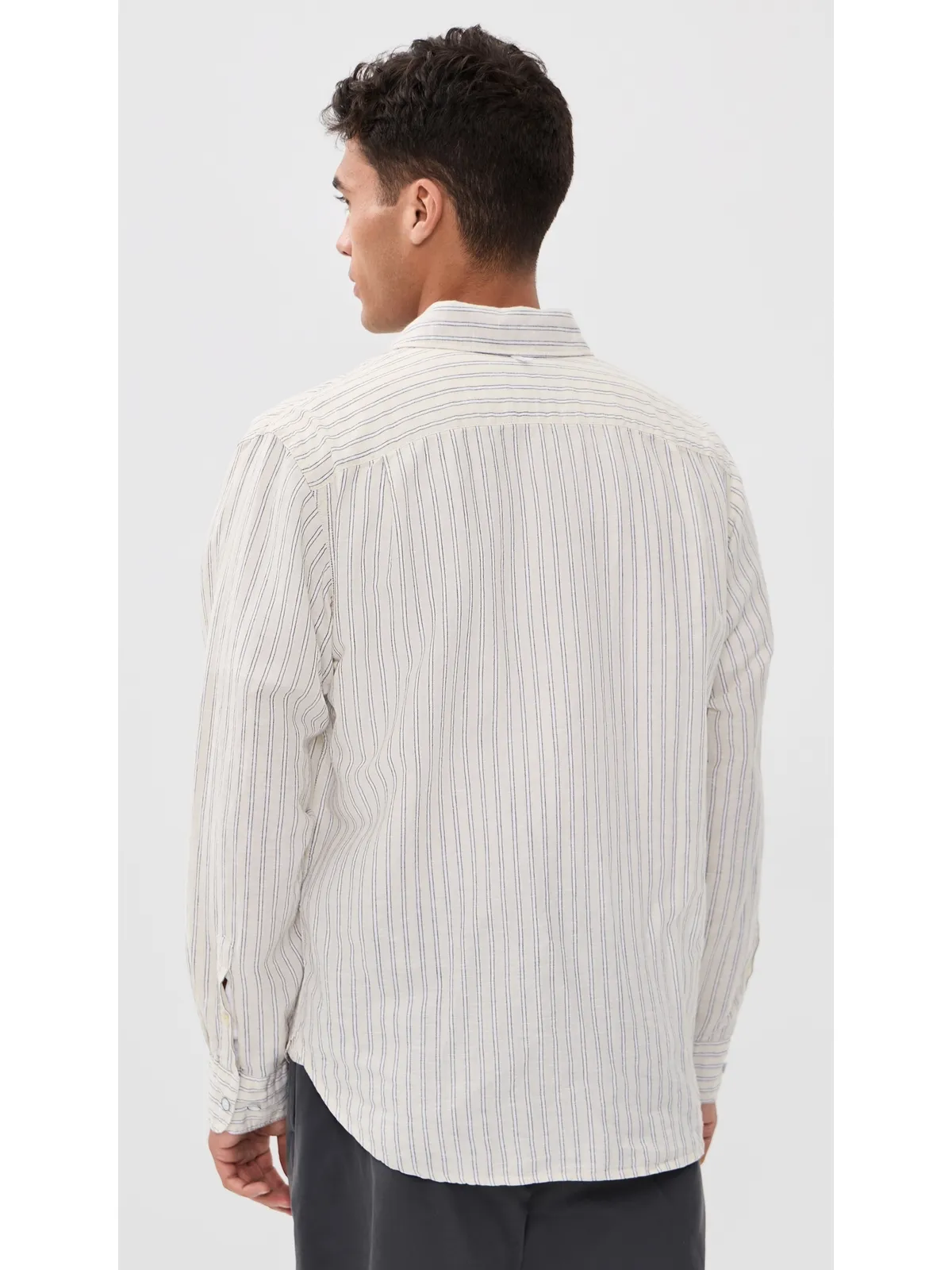rag & bone Finch ロングスリーブ リネン ストライプ シャツ - 画像3