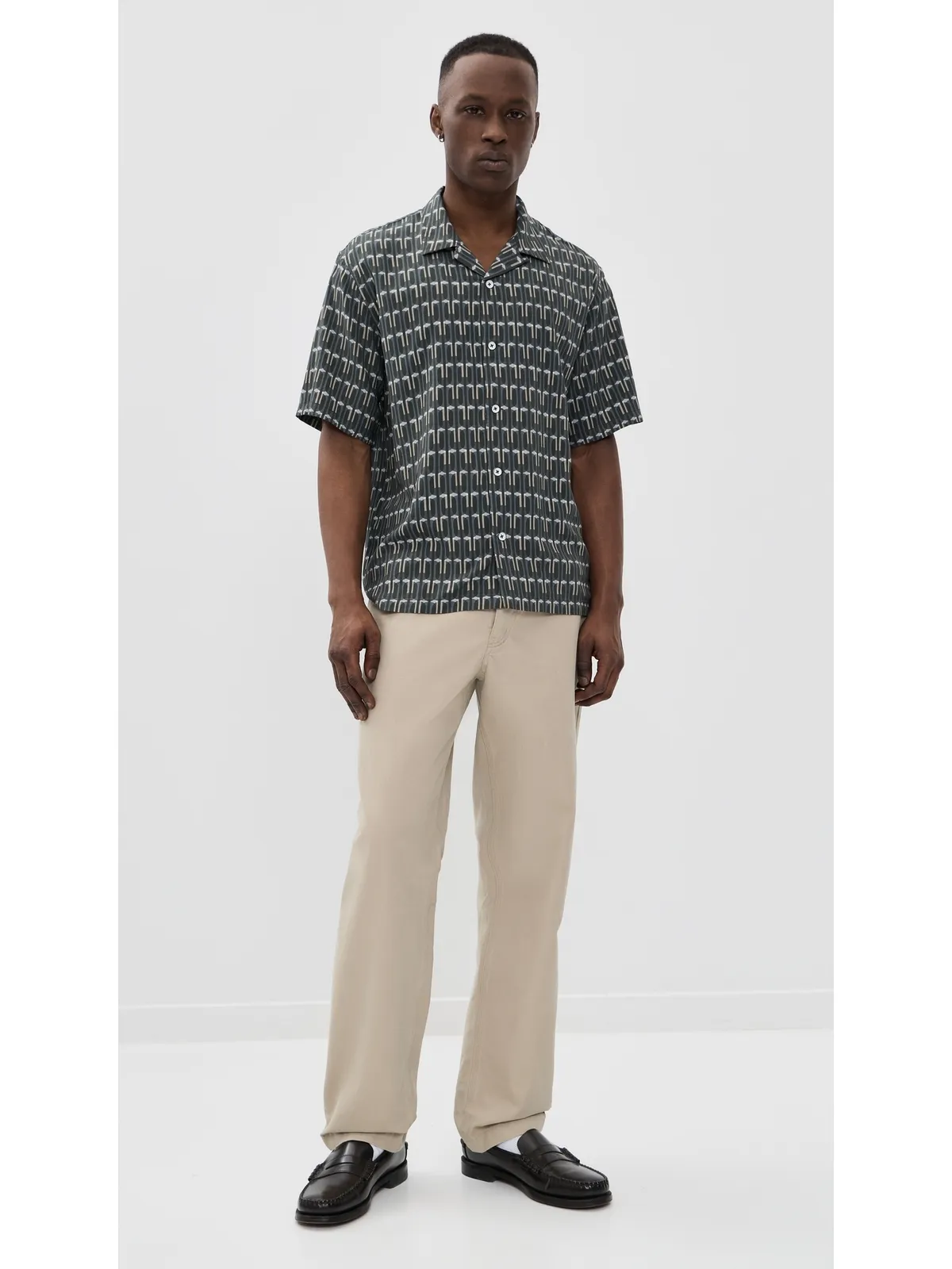 rag & bone Avery 半袖プリントシャツ Indst M - 画像5