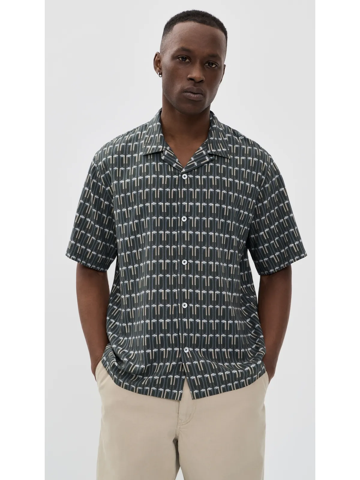 rag & bone Avery 半袖プリントシャツ Indst M - 画像2