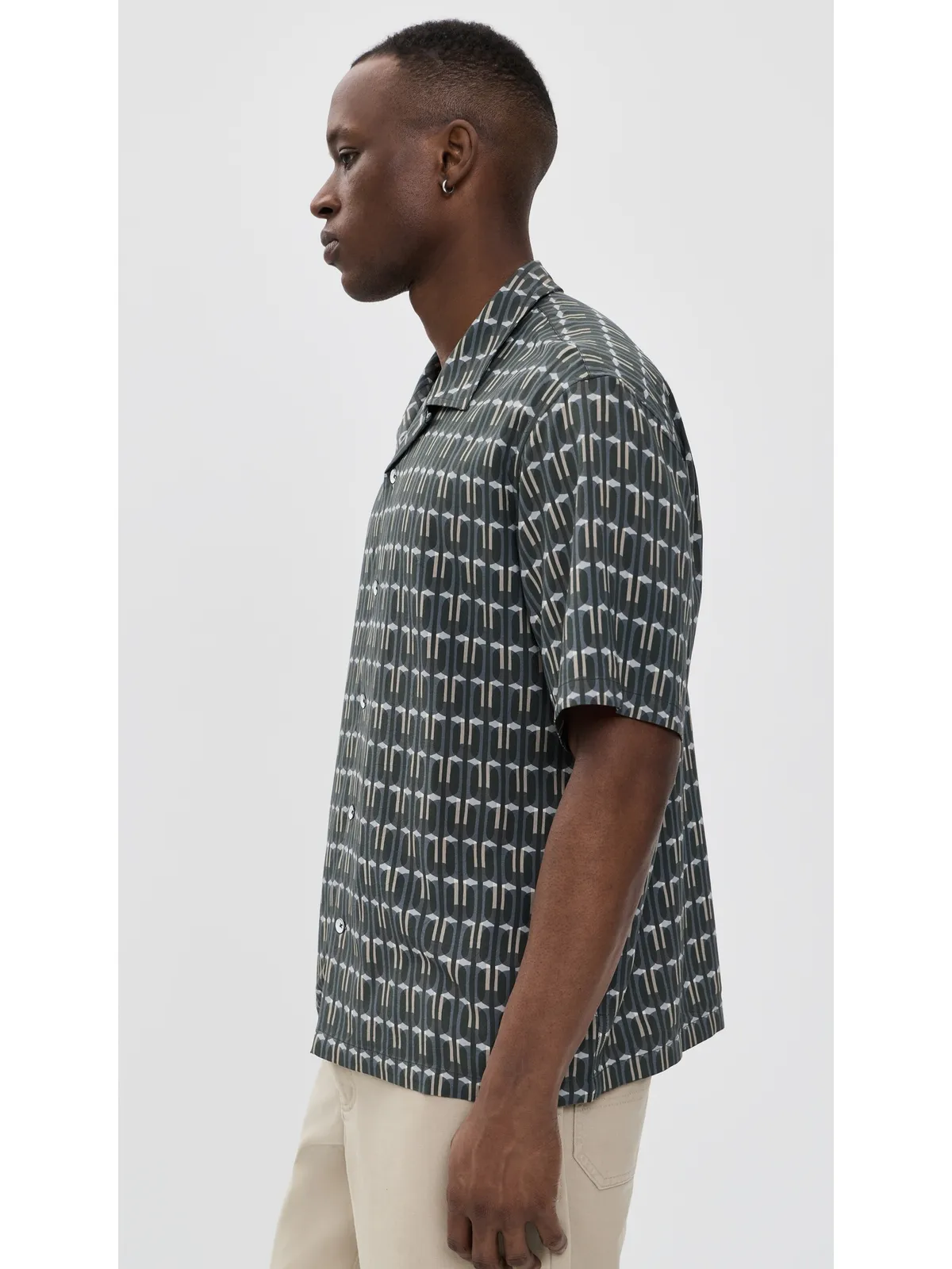 rag & bone Avery 半袖プリントシャツ Indst M - 画像4