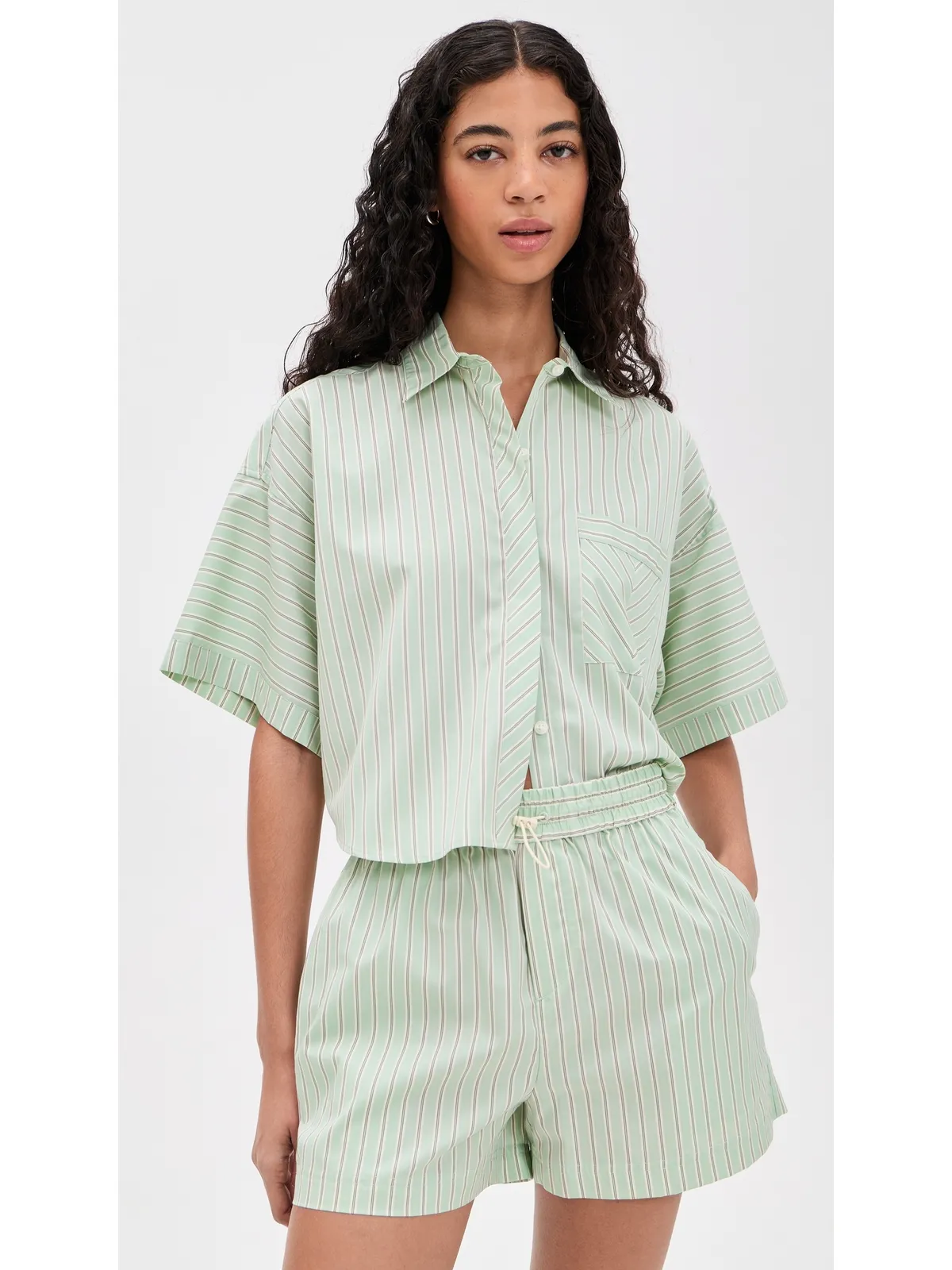 rag & bone マリンショートスリーブストライプシャツ - 画像2