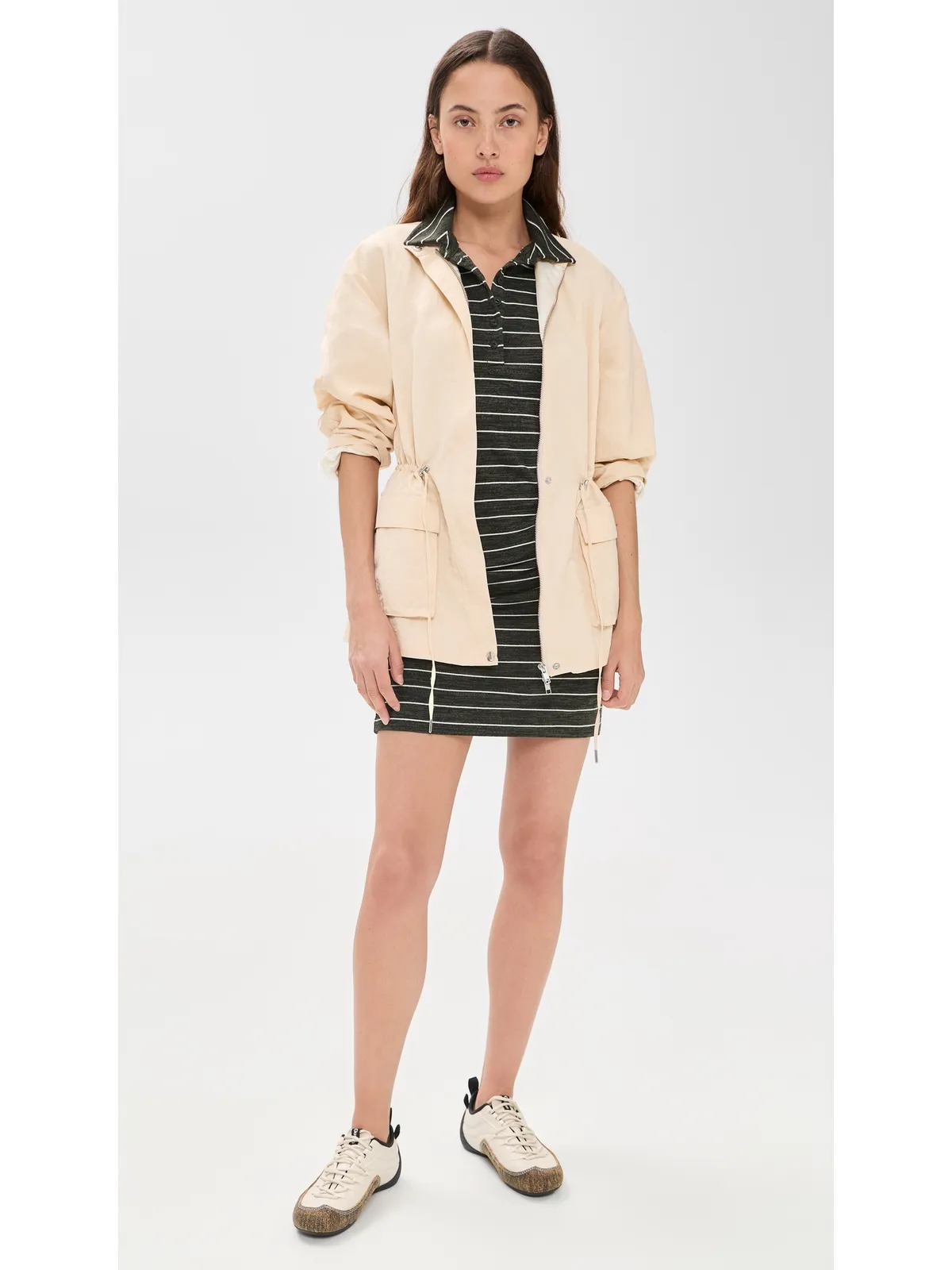 rag & bone ニットストライプ ポロ ミニドレス armmt M - 画像5