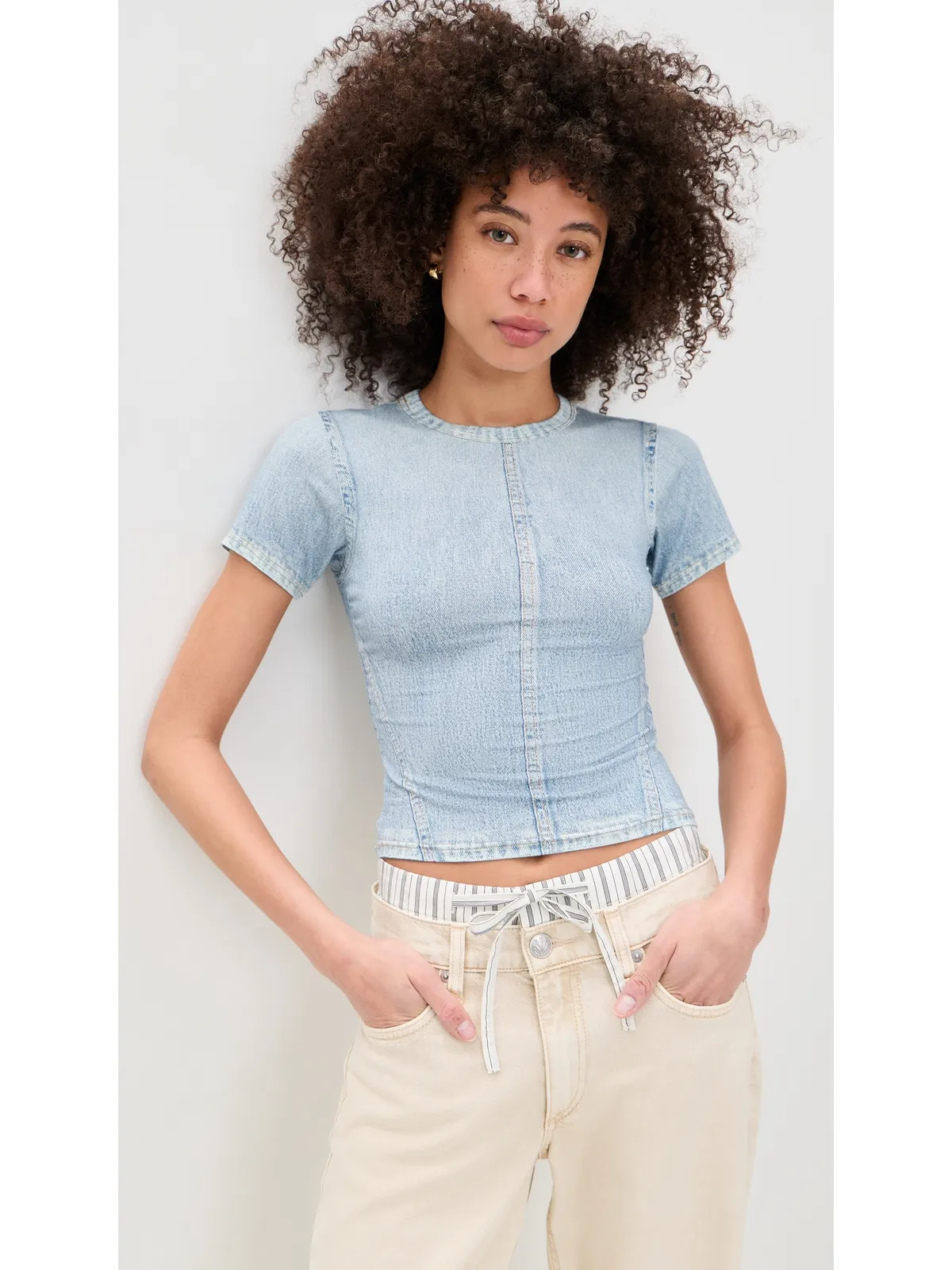 rag & bone RB ミラマール ジャージー ベビーTシャツ アリア - 画像2