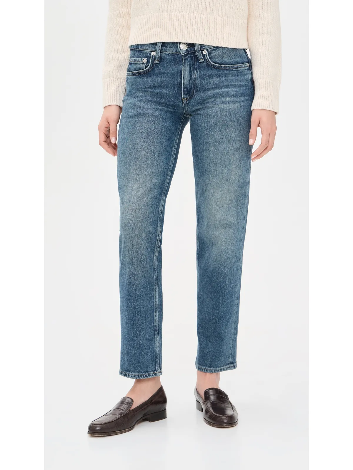 rag & bone ハーロー ローライズ アンクルストレート ジーンズ - 画像2