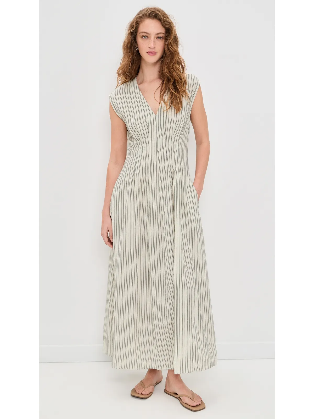 rag & bone イネス ストライプサテン ドレス - 画像2