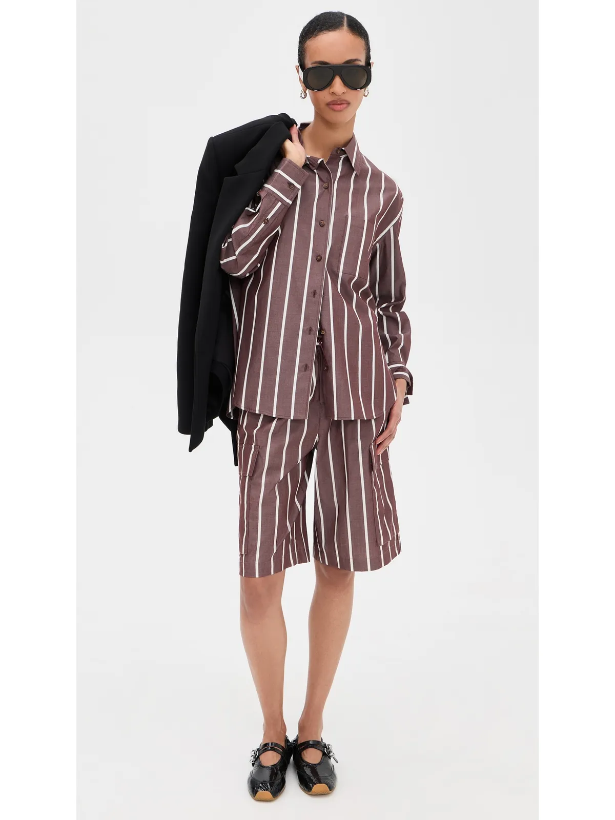 rag & bone ビクトリア・ストライプ ショーツ - 画像2