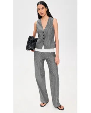 rag & bone Paulette ストライプ ポプリン ベスト Salst 0 - サムネイル5