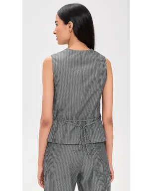 rag & bone Paulette ストライプ ポプリン ベスト Salst 0 - サムネイル3