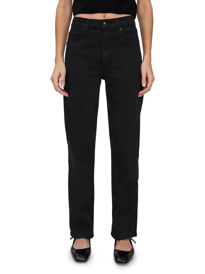 Rag & Bone rag & bone Flexi Harlow ミッドライズ アンクルストレート ジーンズ ブラックの商品画像