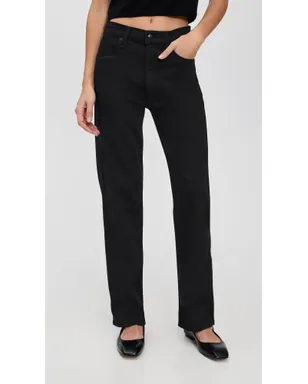 rag & bone Flexi Harlow ミッドライズ アンクルストレート ジーンズ ブラック - サムネイル2