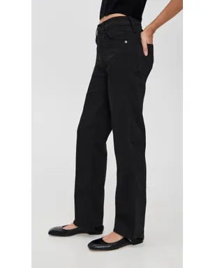 rag & bone Flexi Harlow ミッドライズ アンクルストレート ジーンズ ブラック - サムネイル4