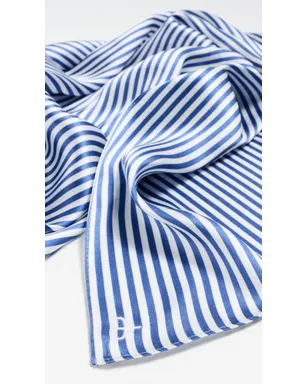 rag & bone ゲイル ストライプ シルク スカーフ ブルー/ホワイト ワンサイズ - サムネイル6