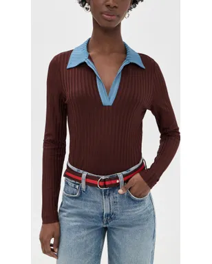 rag & bone グレイシー ベルト レッド／バーガンディ ワンサイズ - サムネイル3