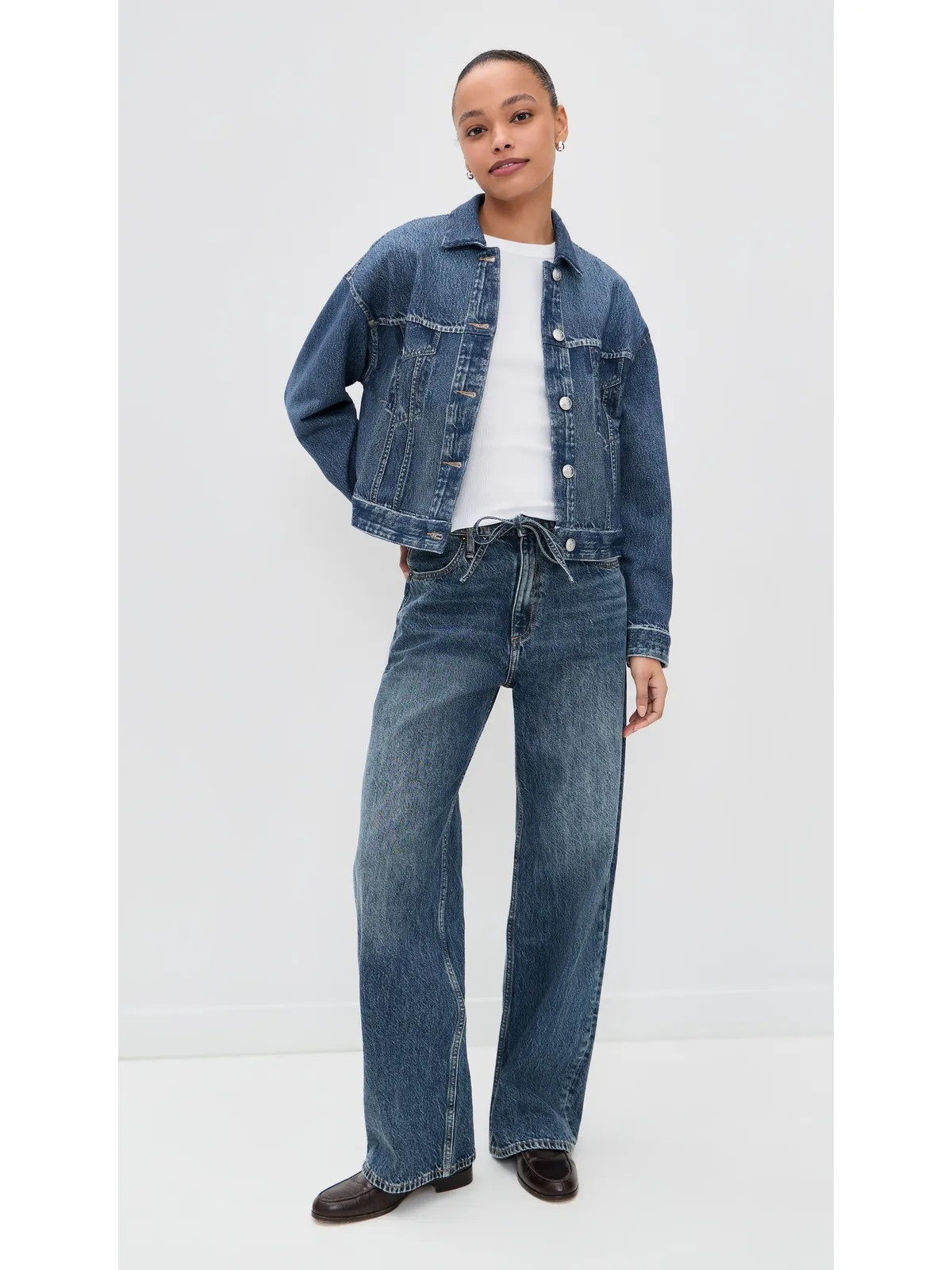 rag & bone エッセンシャル リブ 半袖クルーTシャツ ホワイト M - 画像5