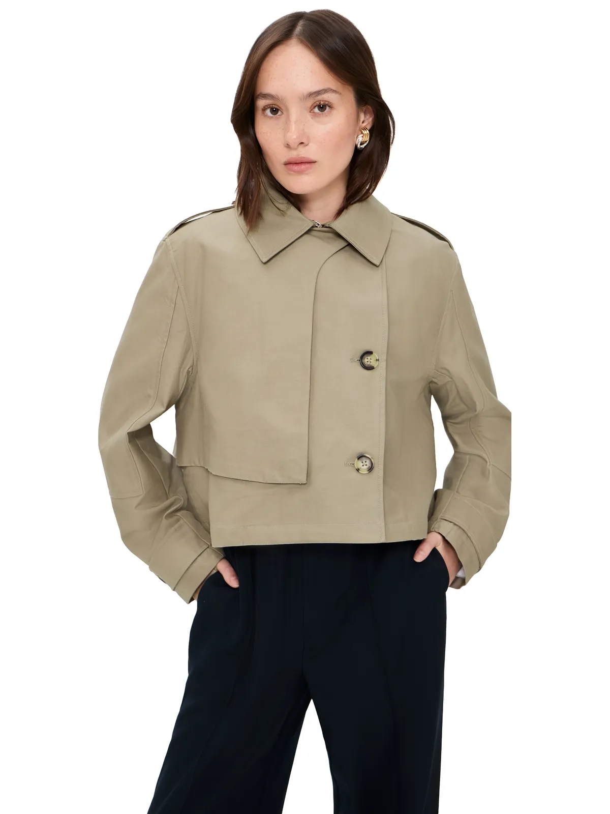 rag & bone クロップド トレンチコート - 画像1
