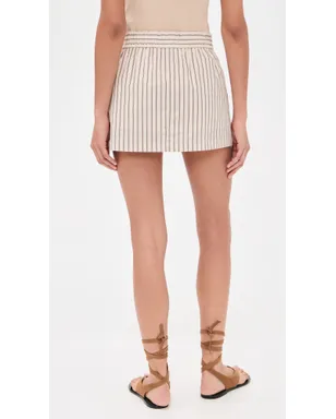 rag & bone Beccaストライプ柄ミニスカート レッドストライプ - サムネイル3