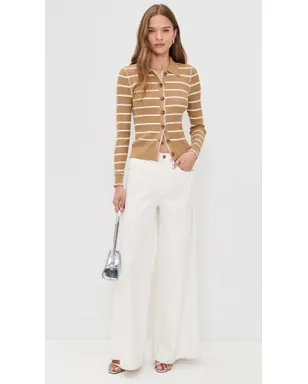 rag & bone Harper ストライプ カーディガン キャメル - サムネイル5