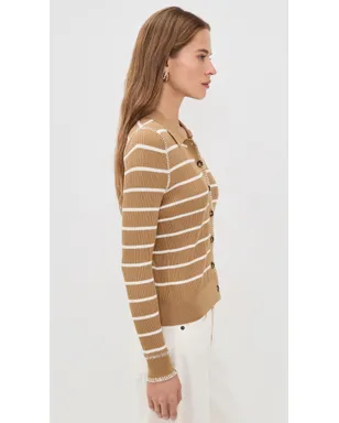 rag & bone Harper ストライプ カーディガン キャメル - サムネイル4