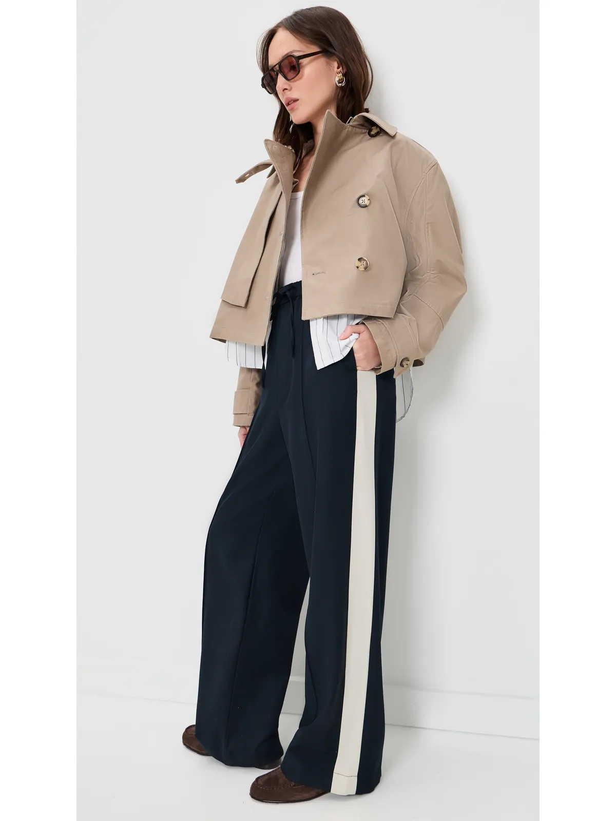 rag & bone シエナ ウール サイドストライプパンツ Sal M - 画像6