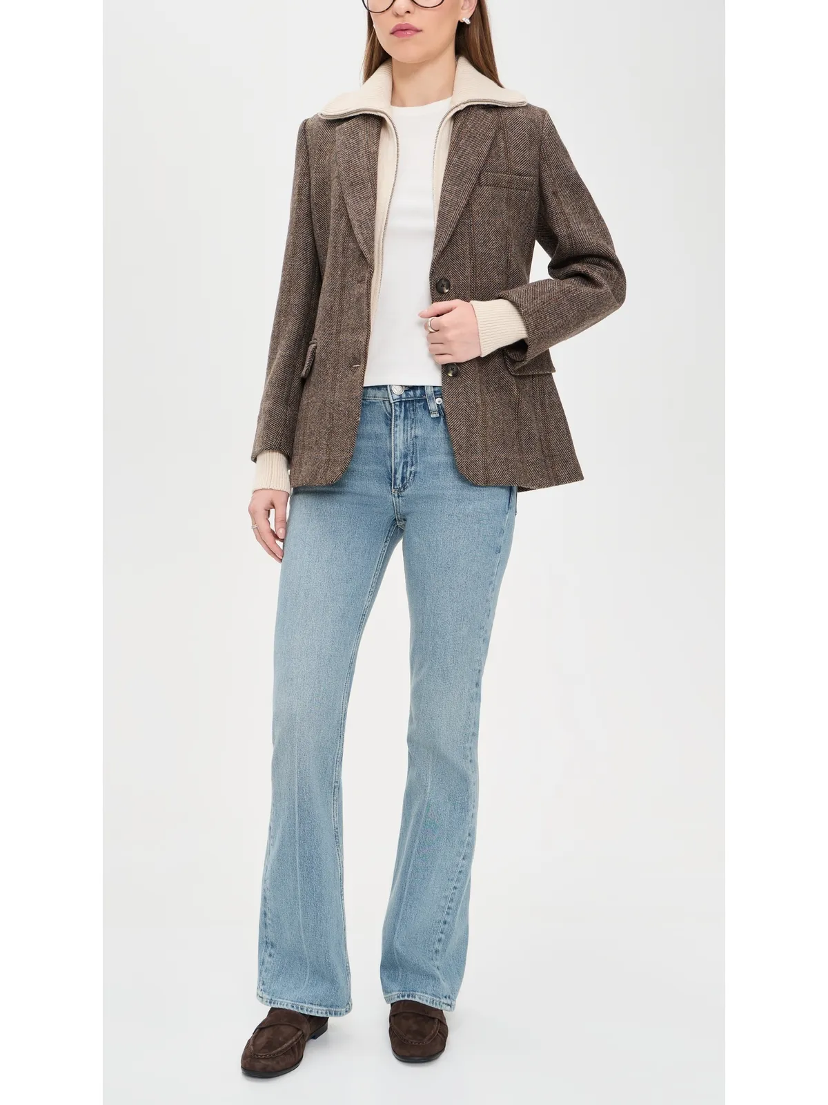 rag & bone ペイトン ミッドライズ フルレングス ブーツカット ジーンズ エバーグレード 23 - 画像5