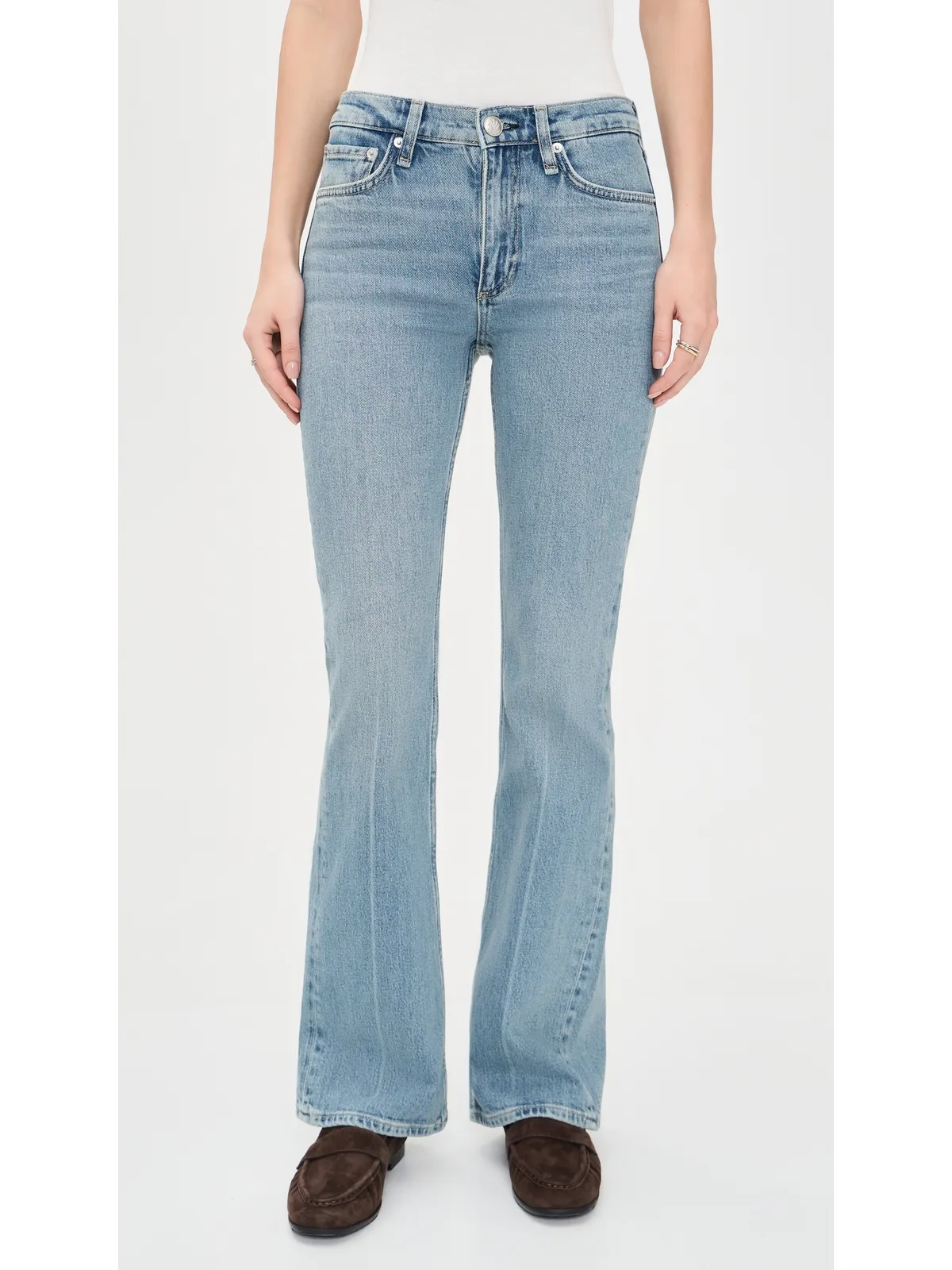 rag & bone ペイトン ミッドライズ フルレングス ブーツカット ジーンズ エバーグレード 23 - 画像2
