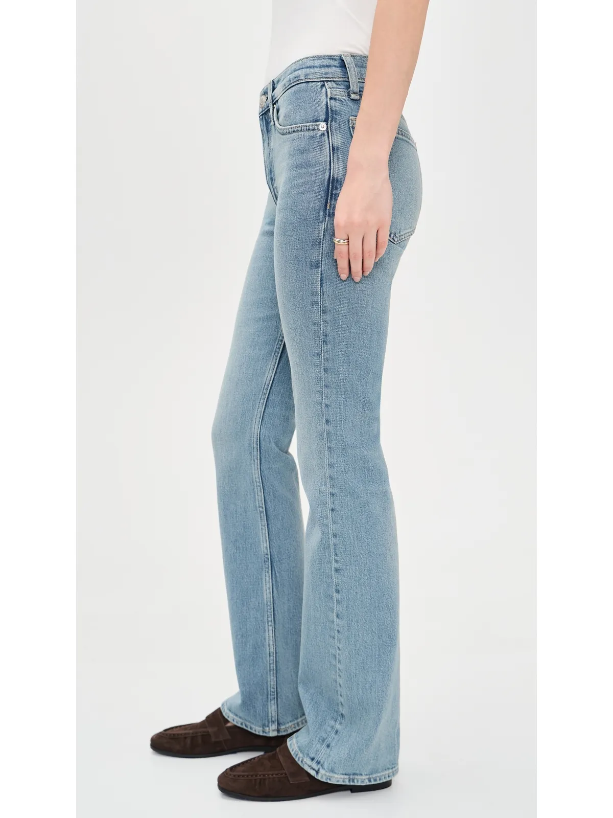 rag & bone ペイトン ミッドライズ フルレングス ブーツカット ジーンズ エバーグレード 23 - 画像4