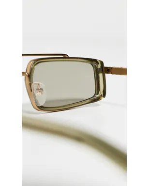 rag & bone アビエータ メタル サングラス ブロンズ/オリーブ - サムネイル5