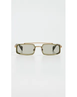 rag & bone アビエータ メタル サングラス ブロンズ/オリーブ - サムネイル2