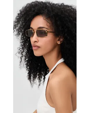 rag & bone アビエータ メタル サングラス ブロンズ/オリーブ - サムネイル3