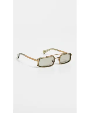 rag & bone アビエータ メタル サングラス ブロンズ/オリーブ - サムネイル4